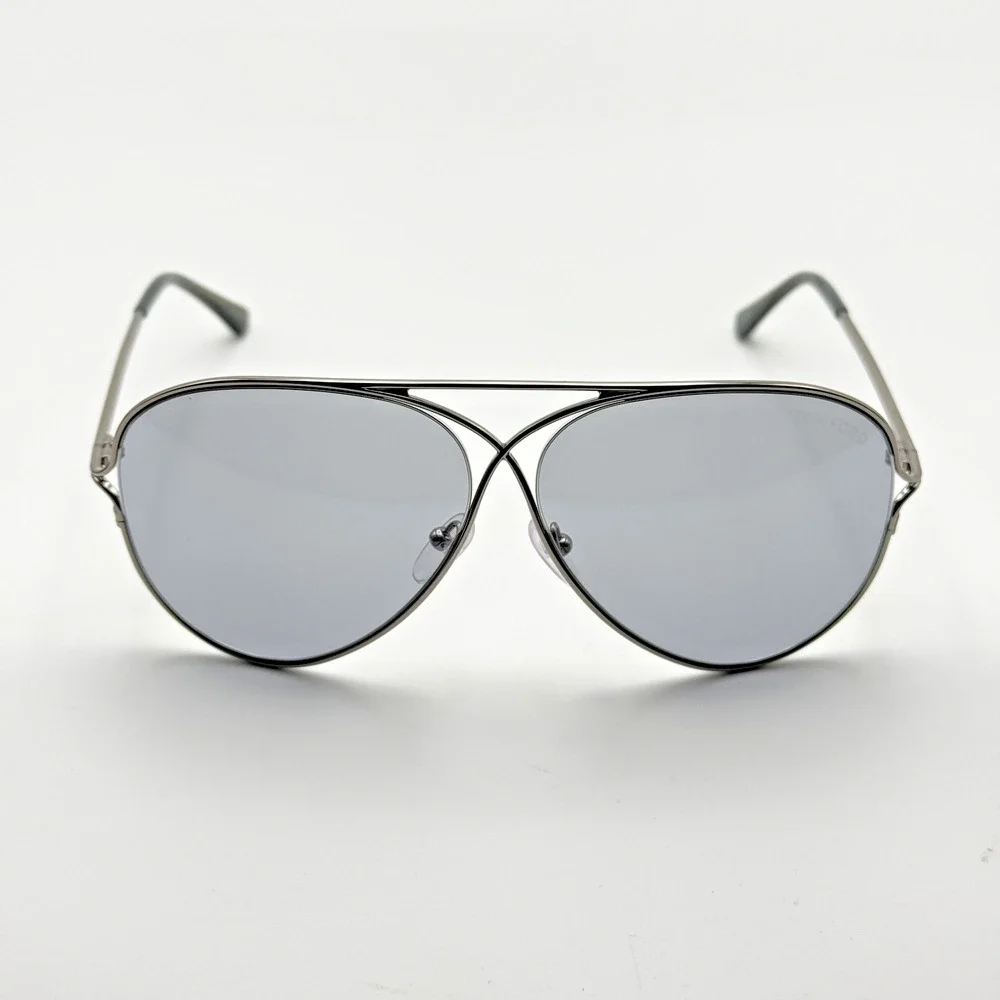 Tom Ford Sunglasses TOM N.4 14C Ruthenium Aviator Frame Smoke Lens 59-10-135